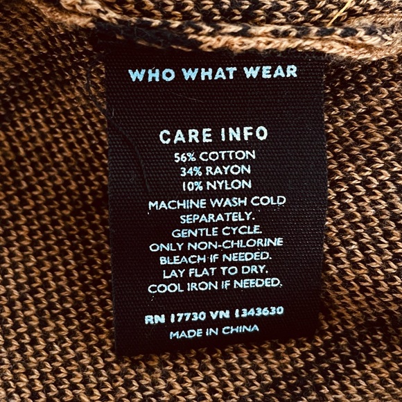 Who What Wear Knit Tiger Pattern Sweater Dress, Brown - Picture 6 of 10